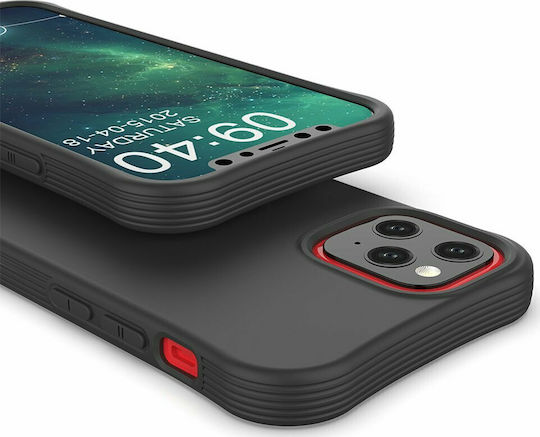 Hurtel Soft Touch Umschlag Rückseite Silikon Rosa (iPhone 12 mini)