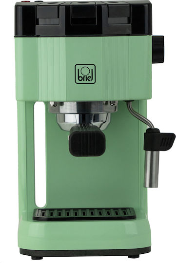 Briel B15 Μηχανή Espresso 1000W Πίεσης 20bar Πράσινη