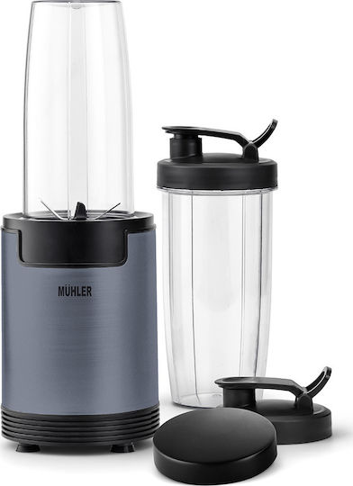 Muhler Μπλέντερ με Πλαστική Κανάτα 800 ml 600W Γκρι MNB-688