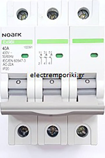 Noark 3-Poles General Use Panel Push Button Switch 40A