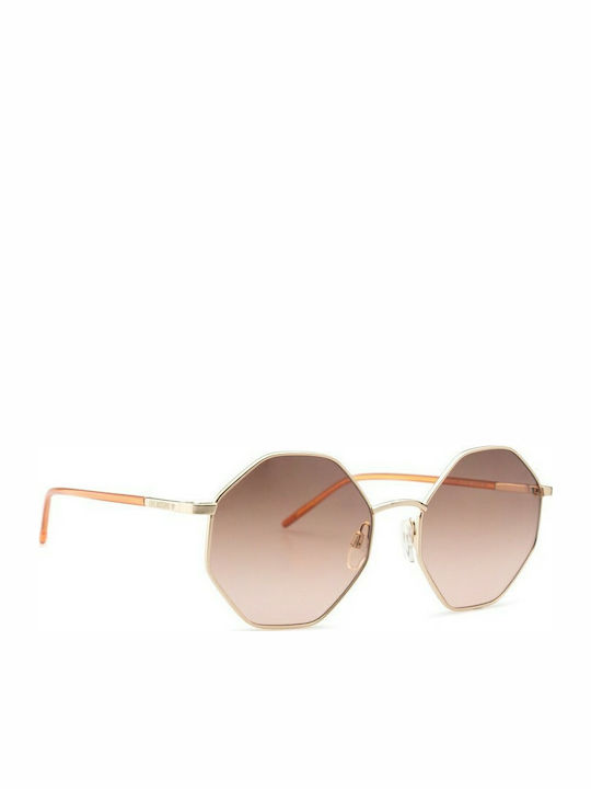 Moschino Women's Sunglasses with Gold Metal Frame and Brown Gradient Lens MOL029/S 3YG/M2