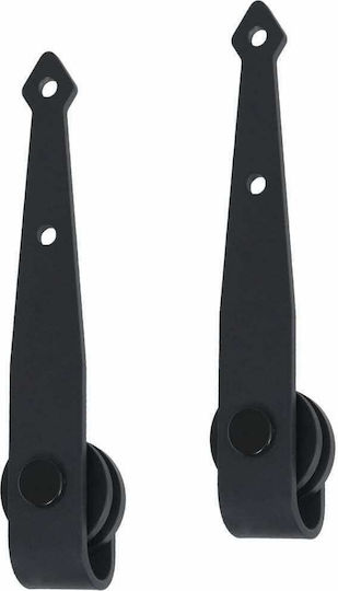 vidaXL Schiebetürmechanismus Für Türknaufe 183cm Schwarz