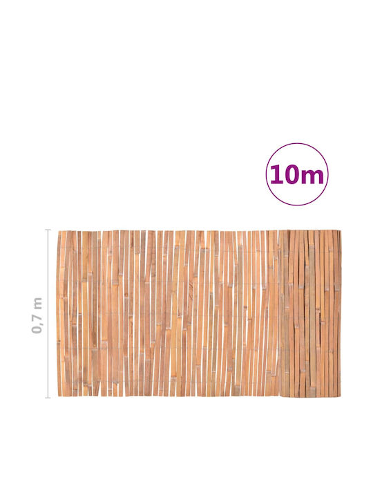 vidaXL Bambuszaun Mit Halbes Schilf 70x1000cm