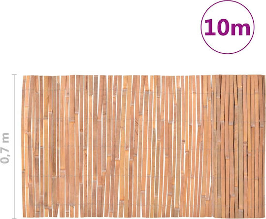 vidaXL Gard De Bambus Cu Jumătate De Lemn 70x1000cm