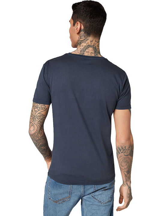 Tom Tailor T-shirt Bărbătesc cu Mânecă Scurtă Albastru marin 1010035-10668