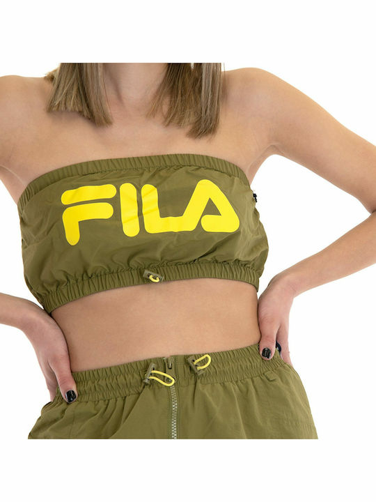 Fiamma Γυναικείο Αθλητικό Crop Top Πράσινο