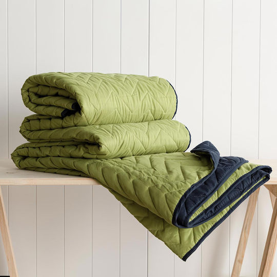 Vesta Home Κουβερλί Μονό Microfiber Πράσινο 160x230cm