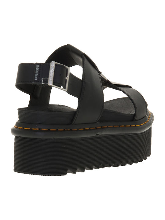 Dr. Martens Francis Damen Flache Sandalen Flatforms in Schwarz Farbe