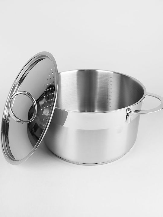 Maestro Oală Adâncă Din Oțel Inoxidabil 5lt 24cm