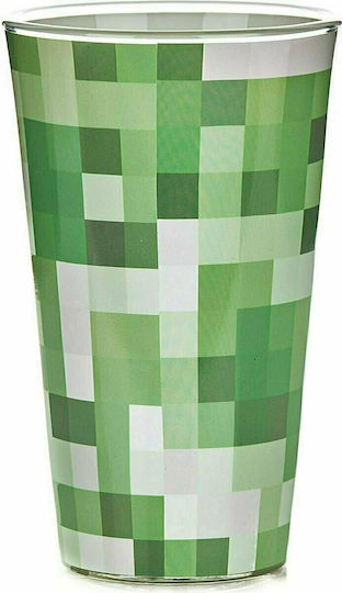 Paladone Minecraft Creeper Beer / Cocktail/Drinking / Water Glass in Green Color 450ml