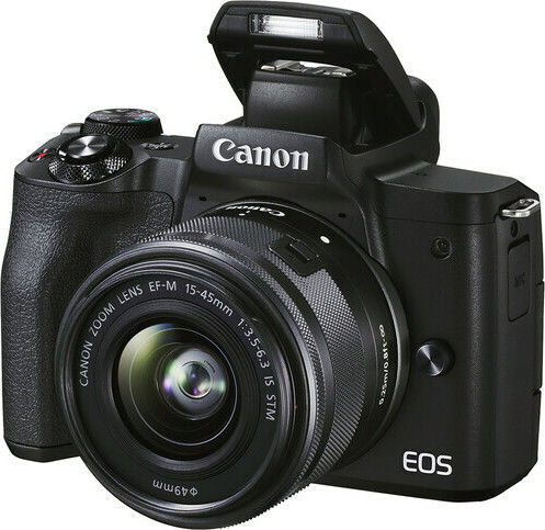 Canon EOS M50 Mark II Mirrorless Φωτογραφική Μηχανή Kit (EF-M 15-45mm F3.5-6.3 IS STM) Μαύρη