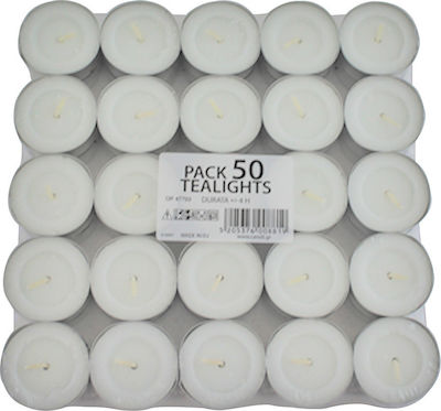 Tealights Beige (up to 4hrs Duration) 50pcs