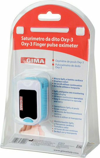 Gima Oxy-3 Oximetru de Puls Degetul Albastru