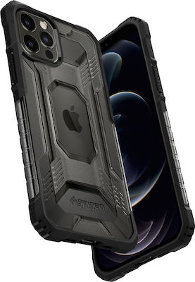 Spigen Nitro Force Plastic / Silicone Back Cover Durable Black (iPhone 12 / 12 Pro)