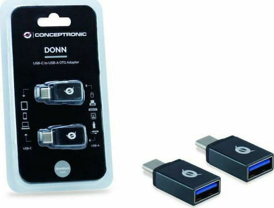 Conceptronic Μετατροπέας USB-C male σε USB-A female 2τμχ DONN03G
