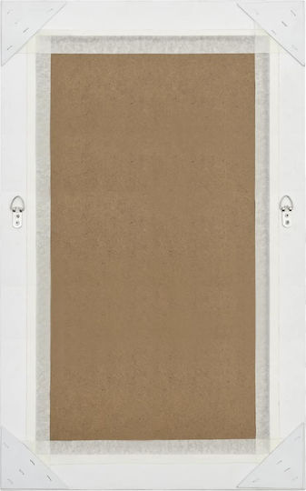 vidaXL Wall Mirror with Silver Wooden Frame 80x50cm 1pcs