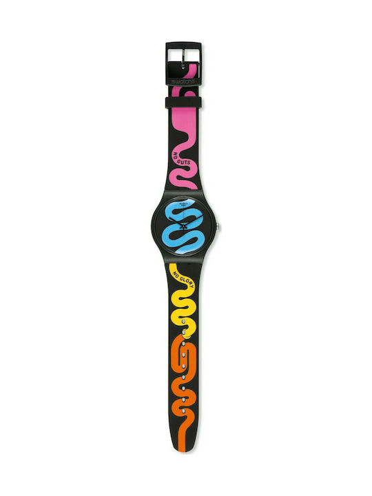 Swatch Ceas Unisex Bărbați 40mm Baterie Cu Curea Din Cauciuc