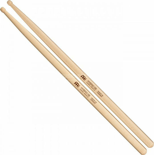 Meinl Maple Палчици Барабани Stick & Brush Hybrid Tip Drumstick 5B с Форма на Връх Барел Твърд