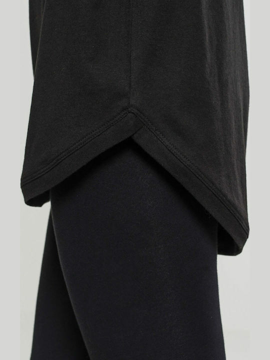 Long Women's Sweatshirt Hooded Black
