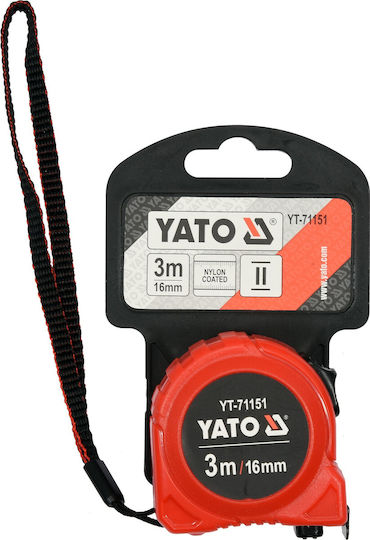 Yato Maßband mit automatischem Rücklauf 16mm x 3m
