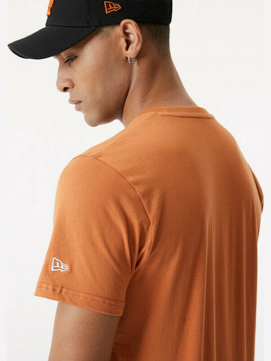 New Era Stack Logo Men's Short Sleeve T-shirt Orange