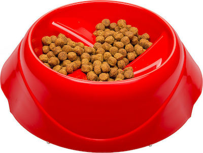 Ferplast Magnus Πλαστικό Μπολ Φαγητού για Σκύλο Slow Feeder 30x28.6x13.7cm Large σε Κόκκινο χρώμα 1.5lt