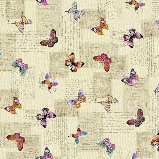 Lino Home Μαξιλαροθήκη Papillon 101 Beige 45x45εκ.