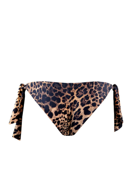 BP-3077 Bikini Brasil mit Schnürung Animal Print