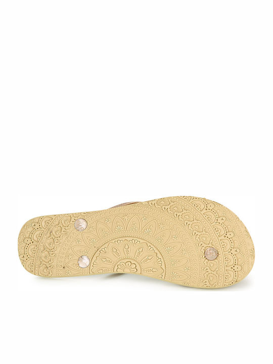 Tropicuban Frauen Flip Flops in Gelb Farbe