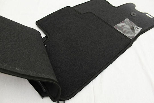 Petex Satz Vorder- und Hintermatten 4Stück aus Teppichboden für Alfa Romeo Alfa 156 1997-2007 Schwarz