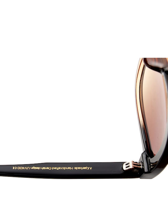 A.Kjaerbede Billy Women's Sunglasses with Multicolour Plastic Frame and Brown Gradient Lens KL2106-5
