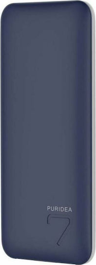 Puridea S5 Power Bank 7000mAh cu 2 Porturi USB-A Albastru