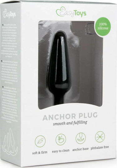 Easytoys Anal Collection Buttplug Silicone Small Πρωκτική Σφήνα Small Black 8cm