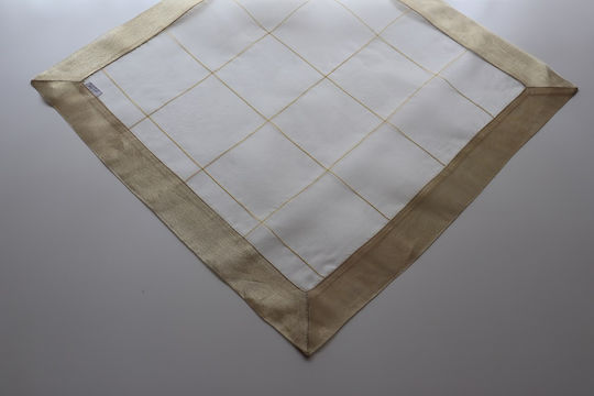 Mc Decor Καρέ Τραπεζομάντηλο Σετ 5τμχ 197 Μπεζ 120x120εκ.