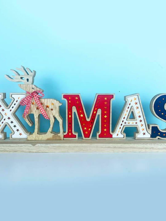 Aca Iluminată De Crăciun Din lemn Figurină Semnează Înălțime 45cm. Wooden Xmas 2