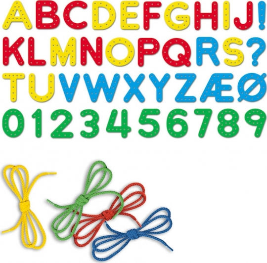 Quercetti Lacing ABC & 123 Εκπαιδευτικό Παιχνίδι Γνώσεων για 3-7 Ετών