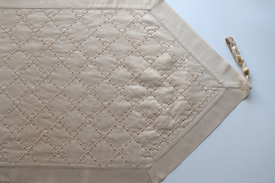 Mc Decor Fustă Pătrată cu Broderie Set 5buc 196 Ecru 120x120cm