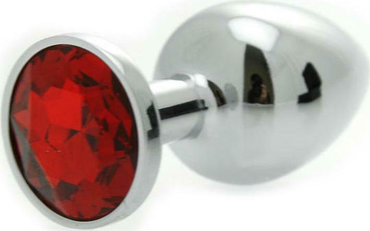 Rimba Bondage Play Plug Metal Round Dop Anal Argintie 7.3cm