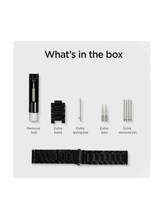 Spigen Modern Fit Λουράκι Ανοξείδωτο Ατσάλι Μαύρο (Apple Watch 44/45/46mm/Ultra 49mm)