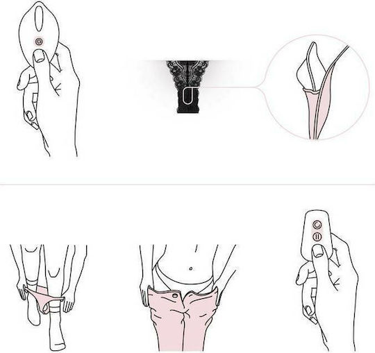 Easytoys PantyRebel Vibrating Thong Mini Δονητής για Ζευγάρια με Απομακρυσμένο Έλεγχο 9cm Black