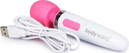 Bodywand Aqua Mini Rechargeable Silicone Wand Massager Vibrator Masaj cu Telecomandă 15.9cm Roz