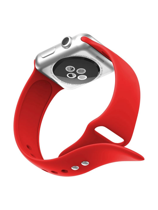 Tech-Protect Iconband Λουράκι Σιλικόνης με Pin Κόκκινο (Apple Watch 44/45/46mm/Ultra 49mm)