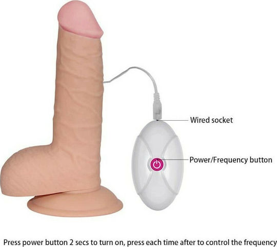 Lovetoy The Ultra Soft Dude Realistic Vibrator 18cm Flesh