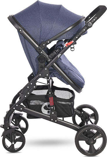 Lorelli Alba 2 in 1 Reversible 2 in 1 Baby Stroller Suitable for Newborn Jean Blue 11.15kg