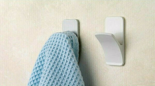 Inofix Single Wall-Mounted Bathroom Hook ​3x6cm Silver