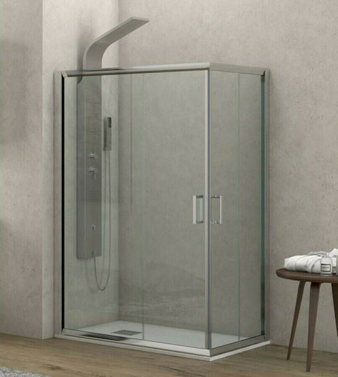 Karag New Flora 100 Καμπίνα Ντουζιέρας με Συρόμενη Πόρτα 80x120x180cm Clear Glass Karag New Flora 100 Καμπίνα Ντουζιέρας με Συρόμενη Πόρτα 80x120x180cm Clear Glass
