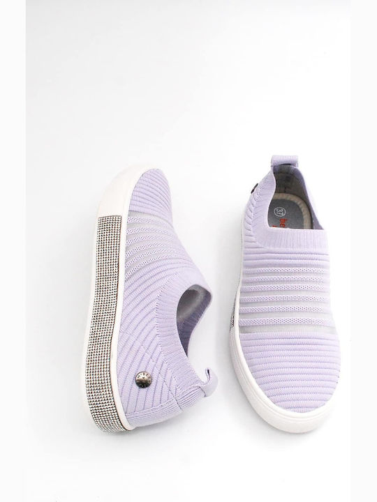 Iris Γυναικεία Slip-On Μωβ