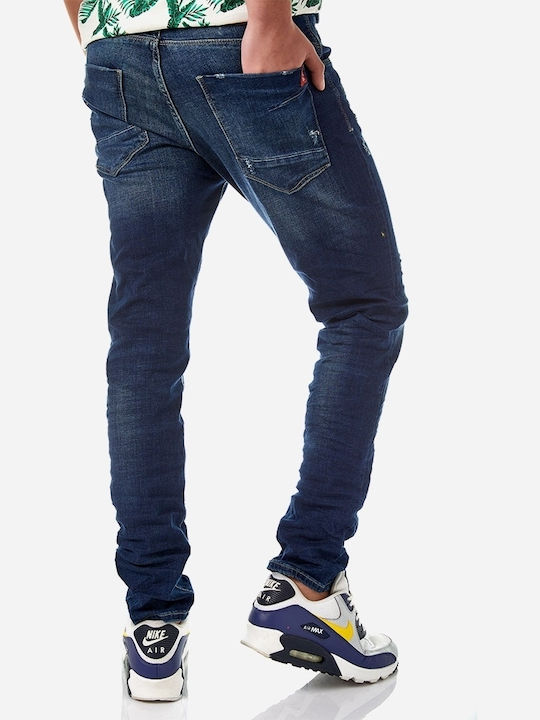 Brokers Jeans Ανδρικό Παντελόνι Τζιν Ελαστικό σε Slim Εφαρμογή Μπλε