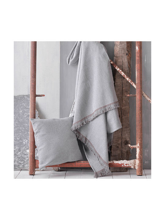 Rythmos Decorative Pillow Case Echo from 100% Cotton Grey 40x40cm.