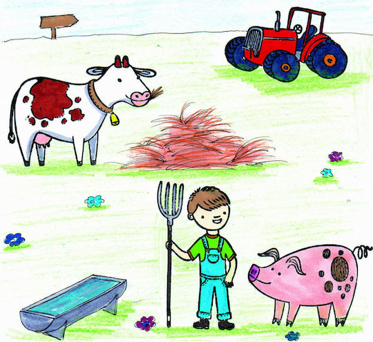 Crealign Stamps Stamps Animals Of The Farm for Children 4+ years old Years